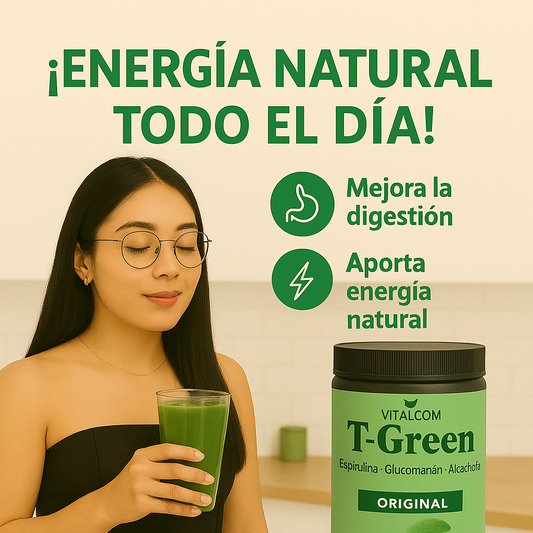 T-Green 500mg 💚 – Superfood para Digestión y Energía Natural