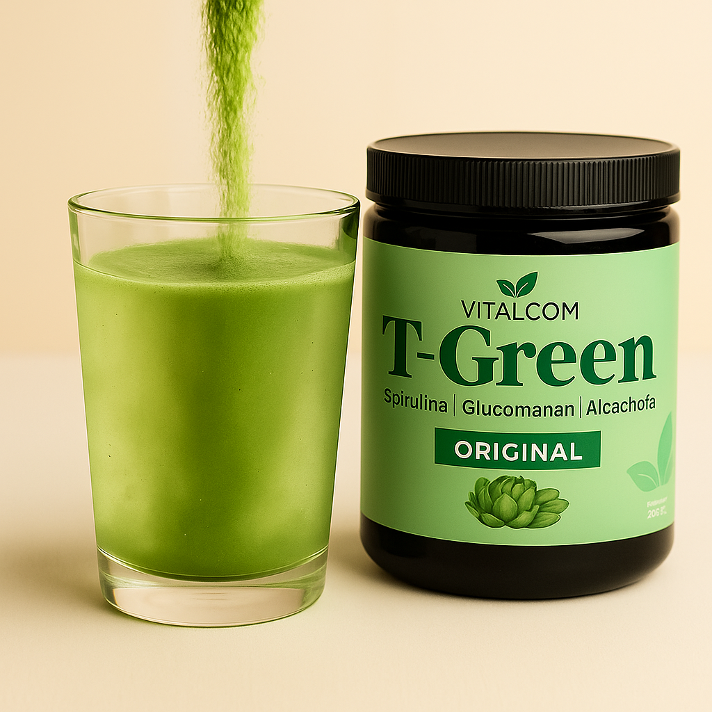 T-Green 500mg 💚 – Superfood para Digestión y Energía Natural